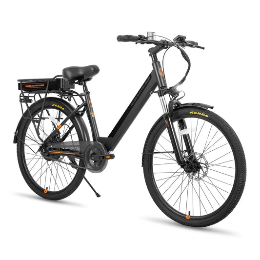 Electric Bikes for Adults, Women'S Men'S 500W 26 Inch Cruiser E-Bike Motor 20MPH UL2849, Suspension Fork 36V 7.8AH Removable Battery Black